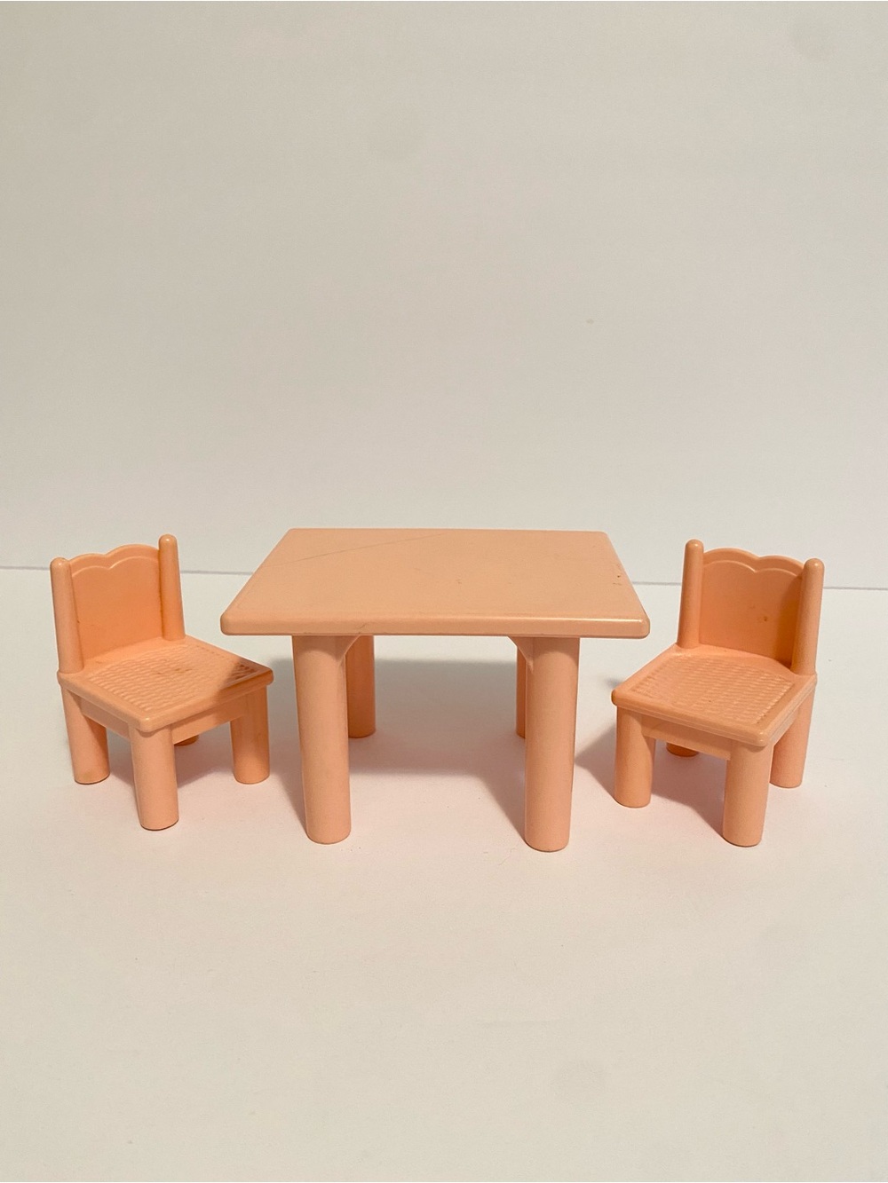 Vintage Playskool Victorian Dollhouse Furniture Kitchen Table Chairs Set 1990s